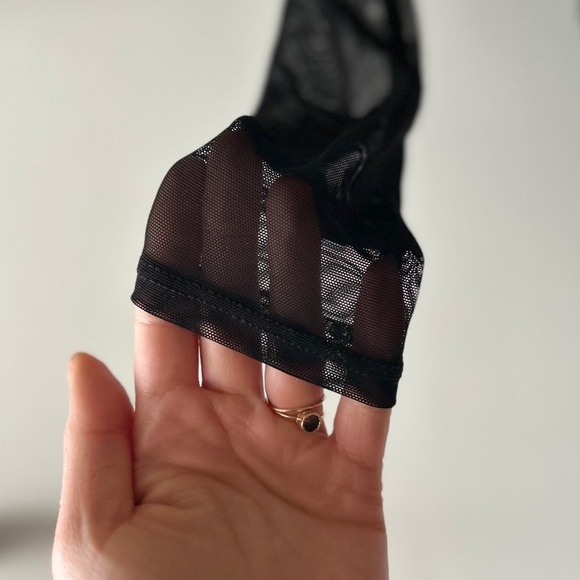 AMANDA UPRICHARD X Revolve Nellia Blouse Y2K Sheer Mesh 3D Rosette Top - Picture 14 of 16